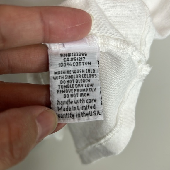 Lauren Moshi Cruz Rainbow Lip deep v neck oversized lip bite slouchy tee size XL - Picture 6 of 9